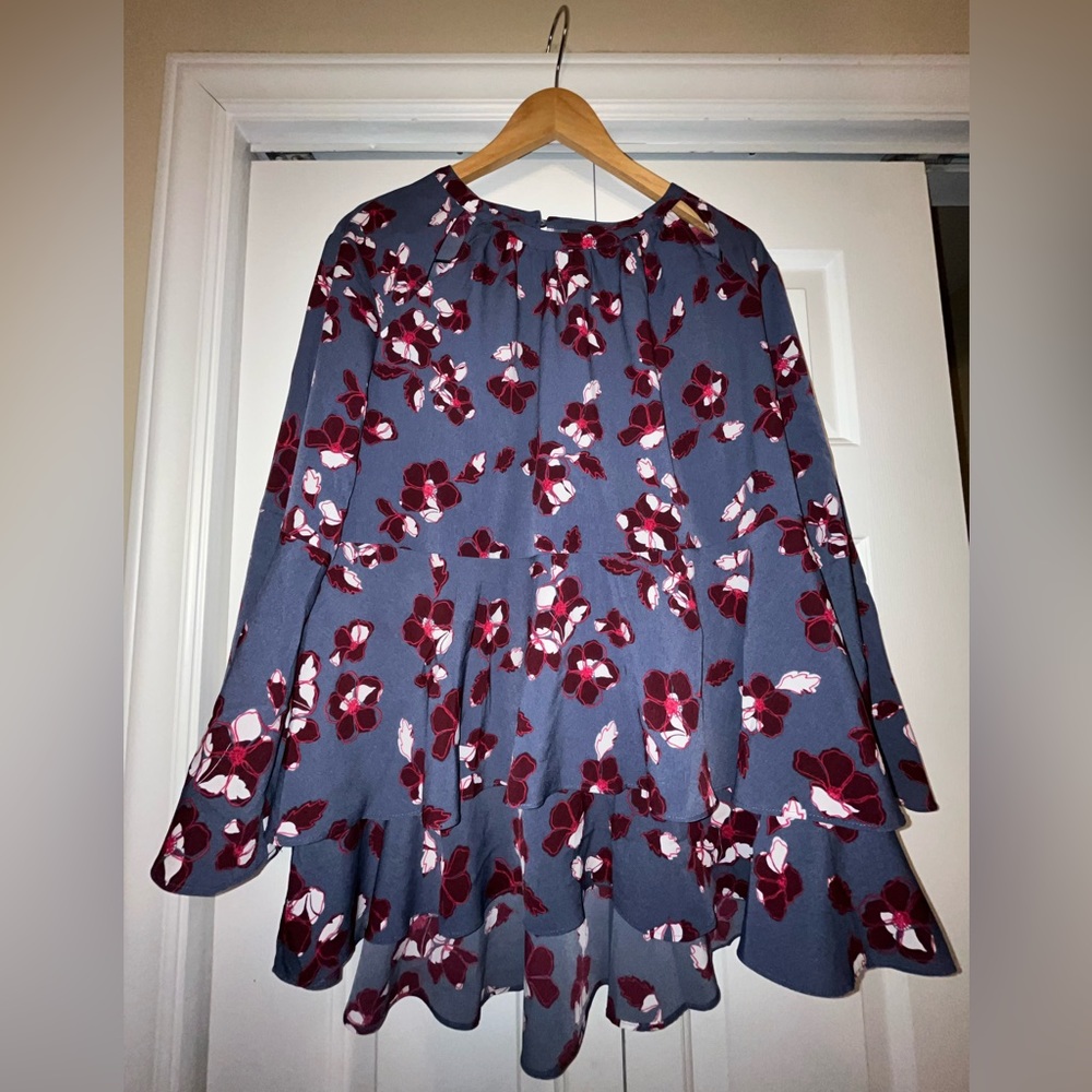 LIKE NEW Lane Bryant Ruffled Floral Blouse - Sz 14